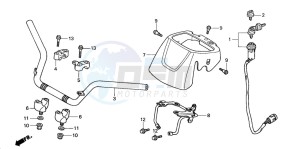 TRX350FM RANCHER 4X4 drawing HANDLE PIPE (1)