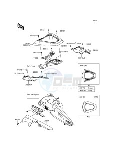 NINJA ZX-10R ABS ZX1000KFFA FR XX (EU ME A(FRICA) drawing Side Covers/Chain Cover