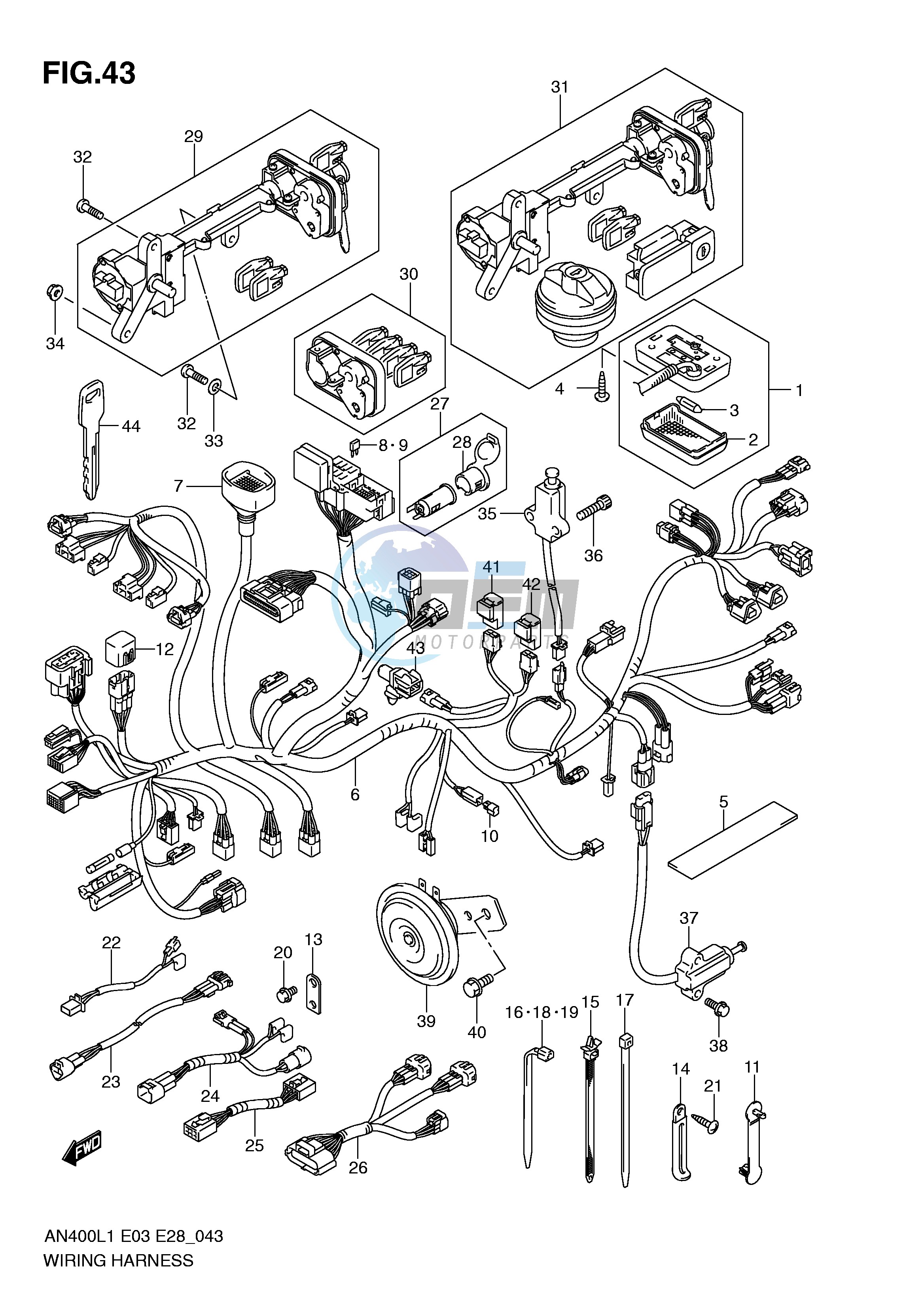 WIRING HARNESS (AN400ZAL1 E28)