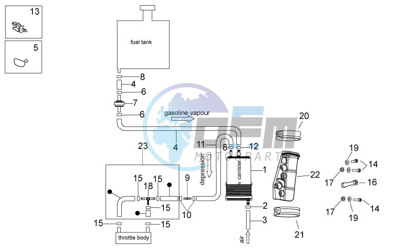 Fuel vapour recover system