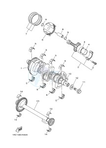 MT09A MT-09 ABS 900 (2DRR) drawing CRANKSHAFT & PISTON