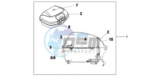 45L TOP BOX T T YPE FOP ONLY