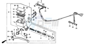 GL1500A GOLDWING ASPENCADE drawing CLUTCH MASTER CYLINDER