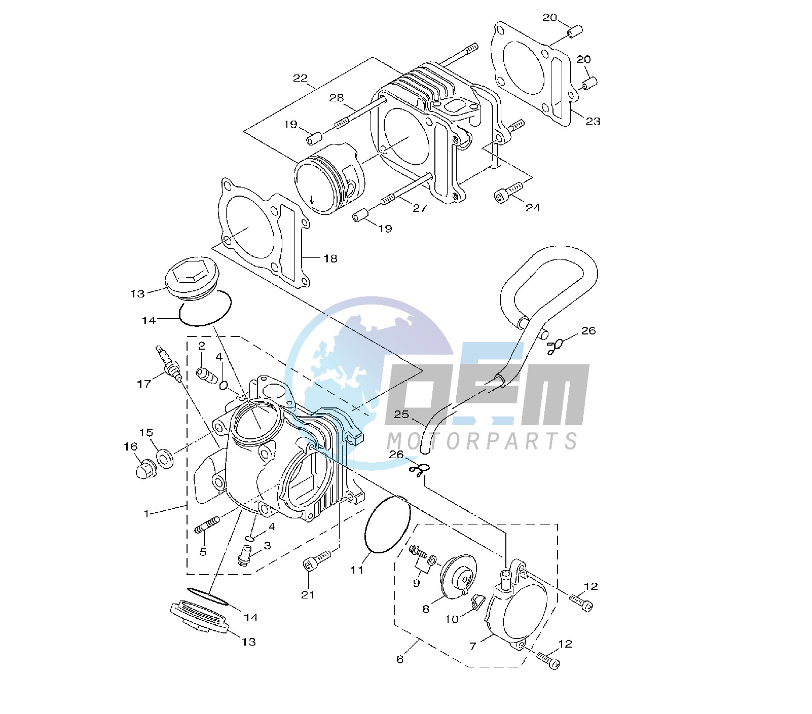 CYLINDER AND HEAD