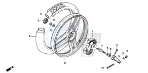 PK50SM drawing REAR WHEEL