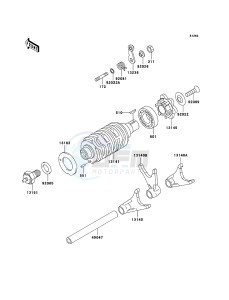 ELIMINATOR 125 BN125A6F GB XX (EU ME A(FRICA) drawing Gear Change Drum/Shift Fork(s)