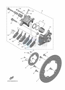 MT-09 MTN890 (B7N7) drawing REAR BRAKE CALIPER