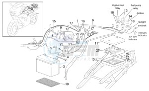 RSV 2 1000 SP drawing Rear electrical system