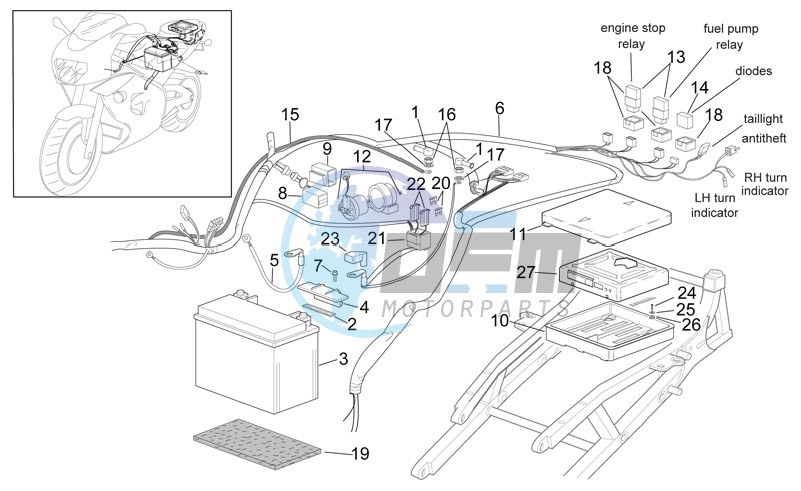 Rear electrical system