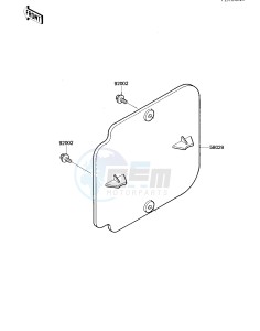 KX 125 D [KX125] (D1) [KX125] drawing NUMBER PLATE