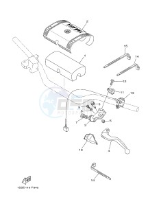 YZ125 (1SRM 1SRN 1SRP 1SRR 1SRR) drawing HANDLE SWITCH & LEVER