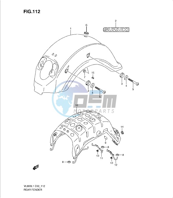 REAR FENDER (VL800L1 E24)