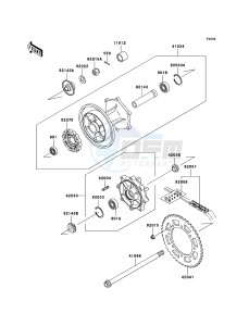 KLE500 KLE500B7F GB XX (EU ME A(FRICA) drawing Rear Hub