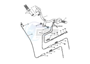 BW'S R 50 drawing STEERING HANDLE -CABLE