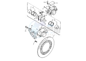 YZF R THUNDER CAT 600 drawing REAR BRAKE CALIPER