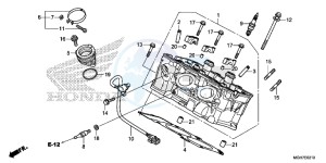 VFR1200XDF CrossTourer - VFR1200X Dual Clutch 2ED - (2ED) drawing CYLINDER HEAD (REAR)