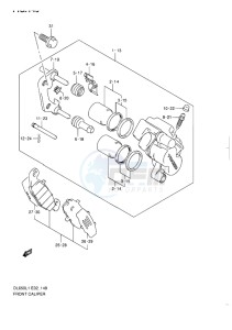 DL 650 V-STROM EU-UK drawing FRONT CALIPER