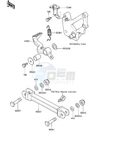 ZX 600 C [NINJA 600R] (C1-C2) [NINJA 600R] drawing BRAKE PEDAL_TORQUE LINK