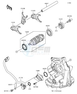 NINJA ZX-10R ABS ZX1000SGF XX (EU ME A(FRICA) drawing Gear Change Drum/Shift Fork(s)