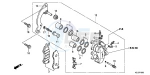 NSC110E Vision 110 - NSC110E UK - (E) drawing FRONT BRAKE CALIPER