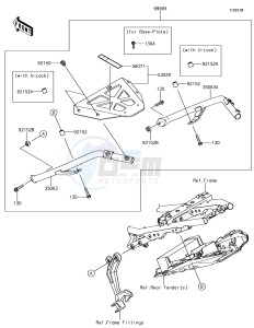 NINJA 650 EX650KHF XX (EU ME A(FRICA) drawing Accessory(Topcase Bracket)