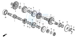 CB250 drawing TRANSMISSION