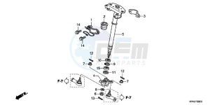 CBR650FAG CBR650F 6ED - (6ED) drawing STEERING SHAFT (STD)