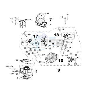 GEOPOLIS 125 SC drawing CYLINDER HEAD / CYLINDER