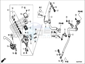 CB500FAH CB500F ED drawing FRONT BRAKE MASTER CYLINDER (CB500FA)