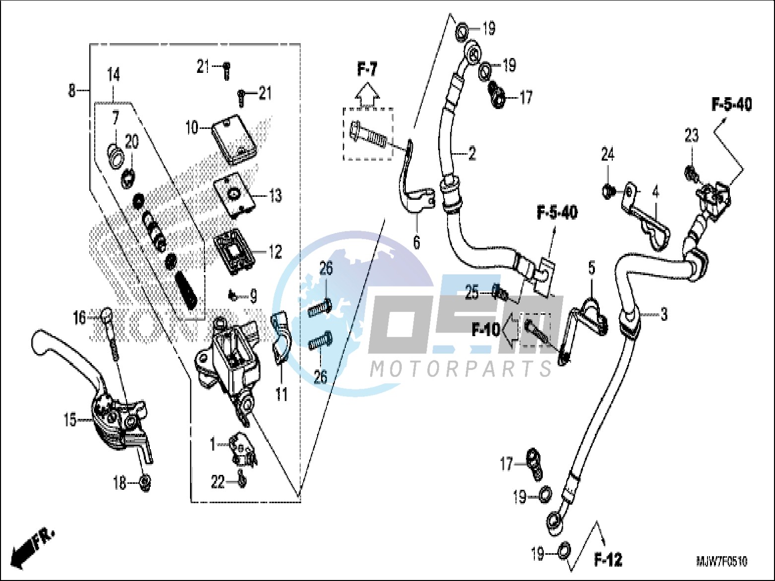 FRONT BRAKE MASTER CYLINDER (CB500FA)