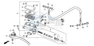 CBF1000S drawing CLUTCH MASTER CYLINDER