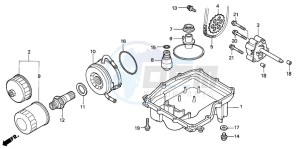 CBR600F drawing OIL PAN/OIL PUMP