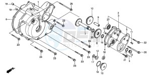 TRX300FW FOURTRAX drawing LEFT CRANKCASE COVER