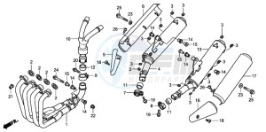 CB900F CB900F drawing EXHAUST MUFFLER