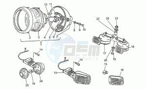 GT 1000 drawing Headlight-horn