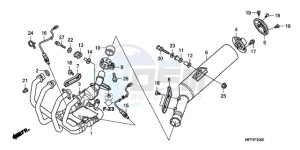 CB1300SA9 Australia - (U / ABS BCT MME TWO TY2) drawing EXHAUST MUFFLER