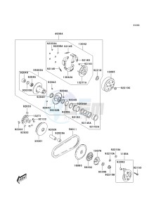 KSF 50 B [KFX50] (B7F-B9S) B8F drawing BELT CONVERTER