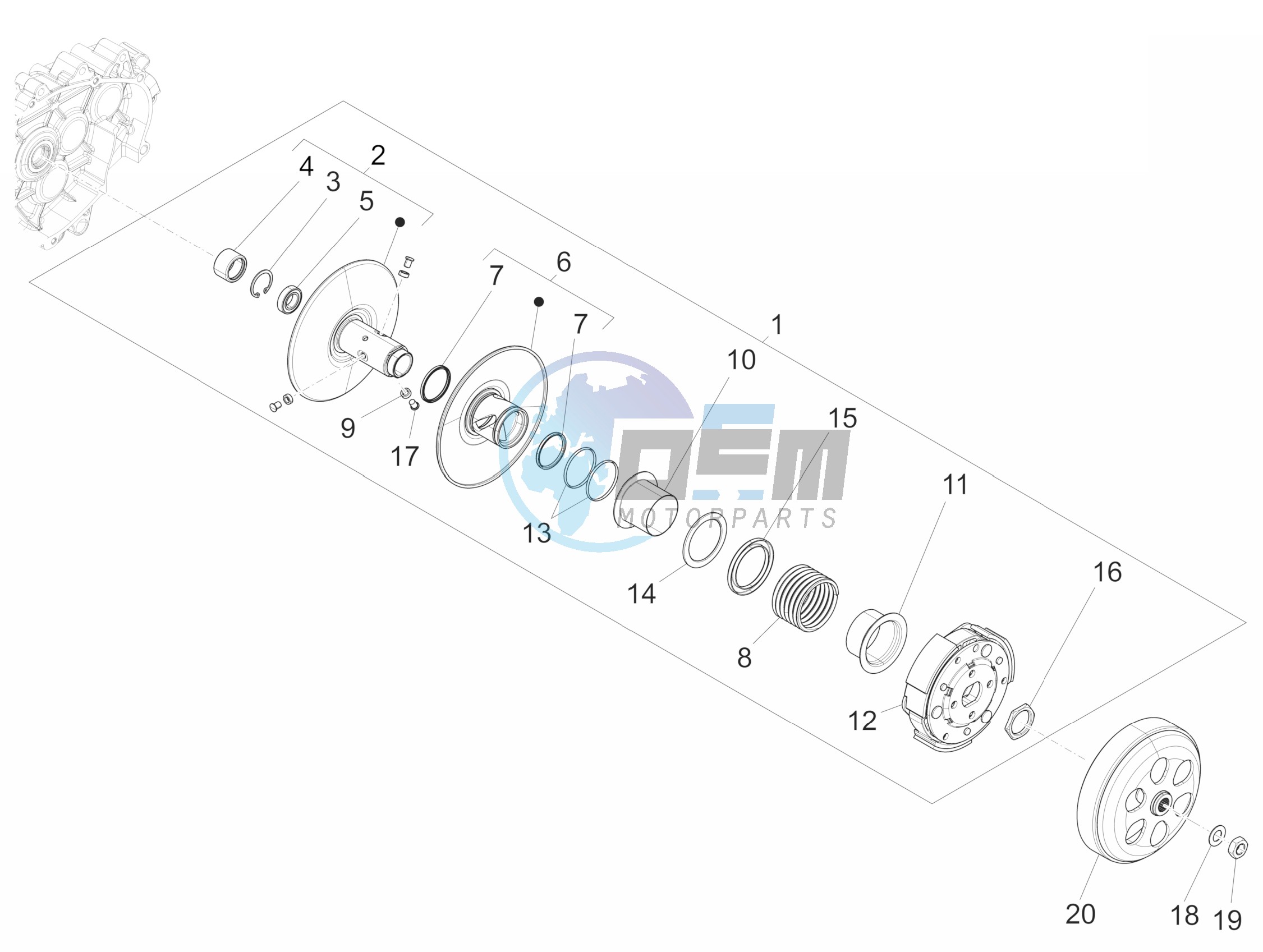 Driven pulley