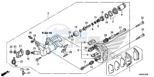 TRX500FM6G TRX680 Europe Direct - (ED) drawing REAR BRAKE CALIPER