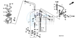 CBR600RA9 Europe Direct - (ED / ABS) drawing REAR BRAKE MASTER CYLINDER (CBR600RA)