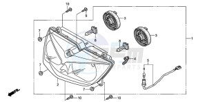 XL1000V drawing HEADLIGHT