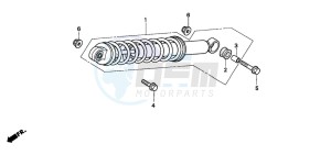 XR70R drawing REAR CUSHION