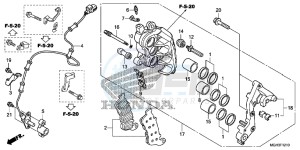 VFR1200XDC drawing R. FRONT BRAKE CALIPER