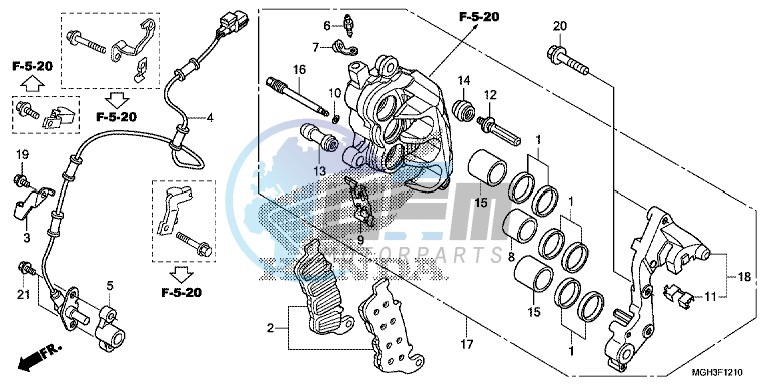 R. FRONT BRAKE CALIPER