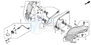 FES1259 UK - (E / MKH) drawing REAR COMBINATION LIGHT