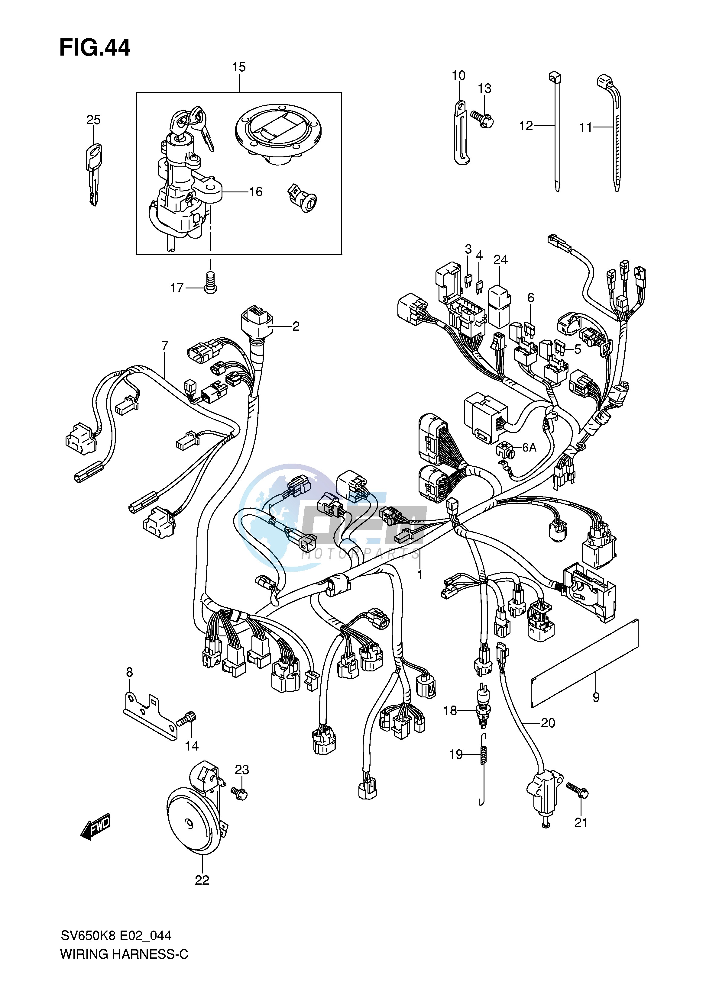 WIRING HARNESS (SV650SAK8 SAK9 SUAK8 SUAK9 SAL0 ASUL0)