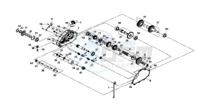 QUAD LANDER 300S drawing CRANKCASE - DRIVE SHAFT