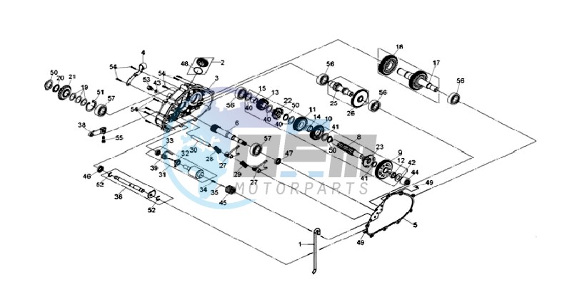 CRANKCASE - DRIVE SHAFT