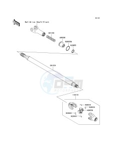 KRF 750 D [TERYX 750 4X4] (D8F) D8F drawing DRIVE SHAFT-PROPELLER