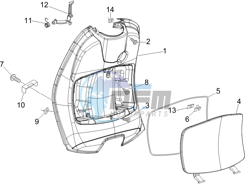 Front glovebox - Knee-guard panel